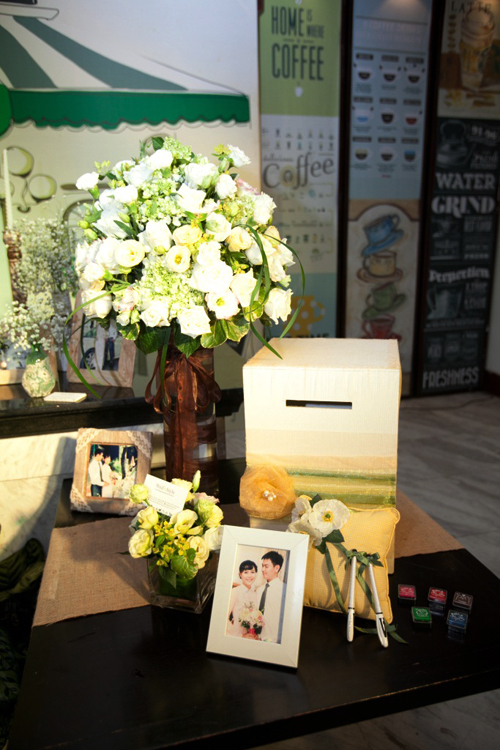 Hoa cưới xanh cho đám cưới ngày hè